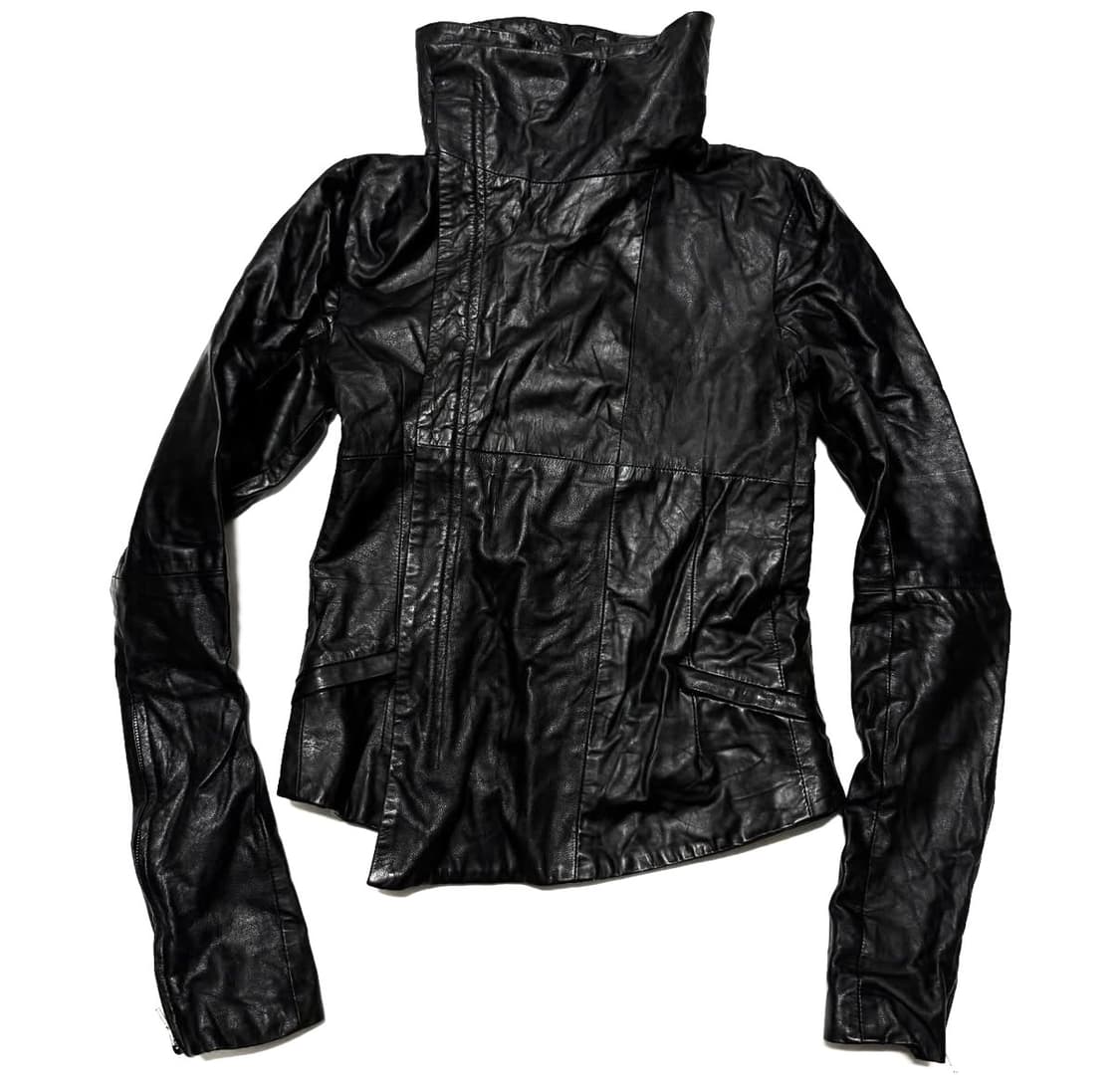 EKAM - 026 하이넥 레더 자켓 상품이미지1