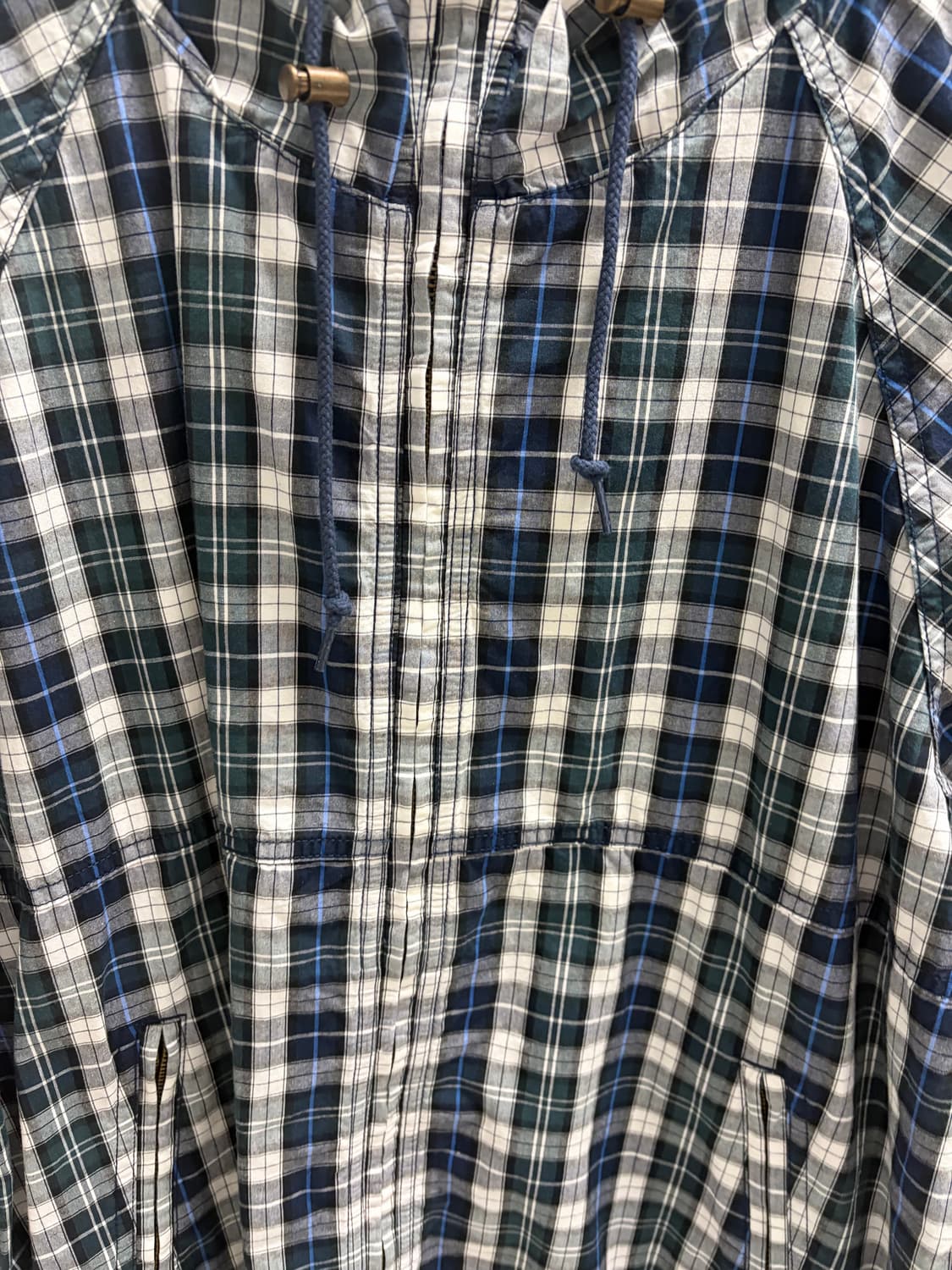 (새상품) 카키스 후디드 윈드 자켓 타탄 S 상품이미지5