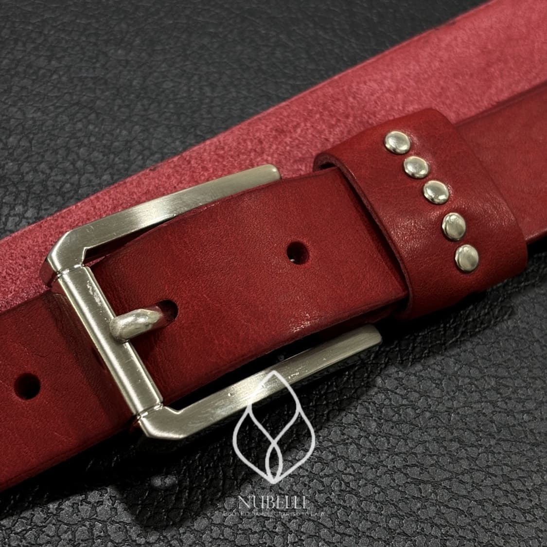 🌗 Vegetable stud belt / 스터드 소가죽 웨스턴 벨트 상품이미지7