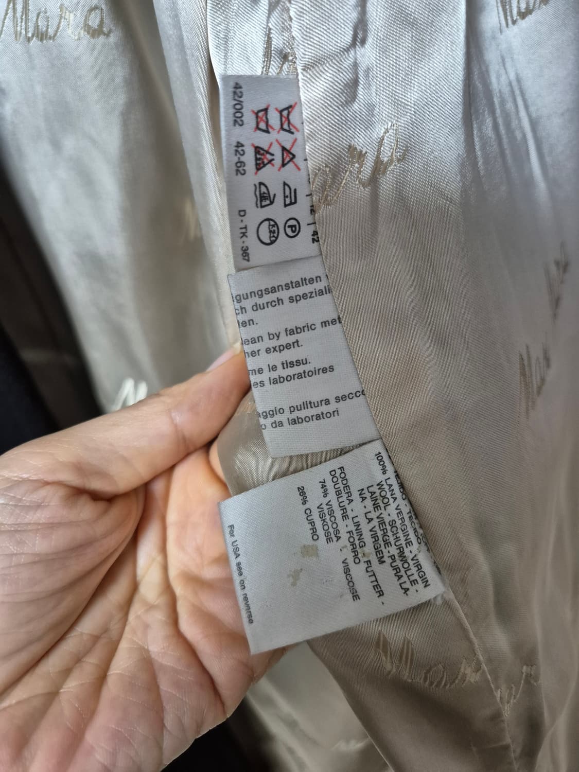 (정품) 막스마라 울코트 카라퍼 코트 90s  42사이즈 상품이미지7
