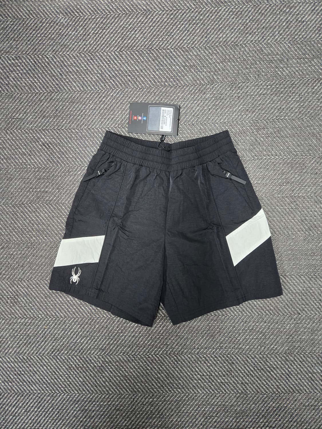 스파이더 공용 블랙 반바지 상품이미지1