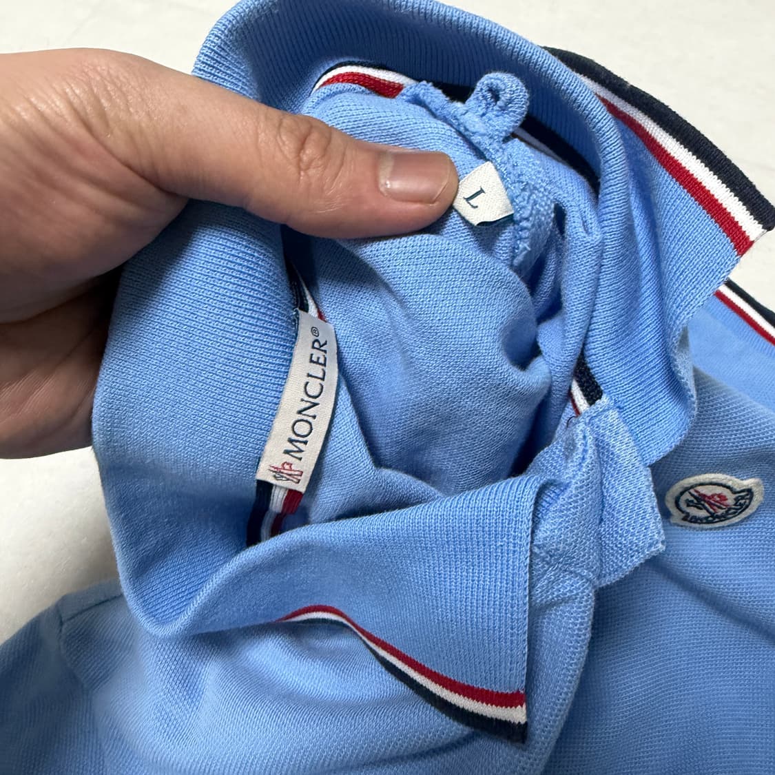 [레어컬러, L] 몽클레어 pk 카라티 피케티 스카이블루 상품이미지4