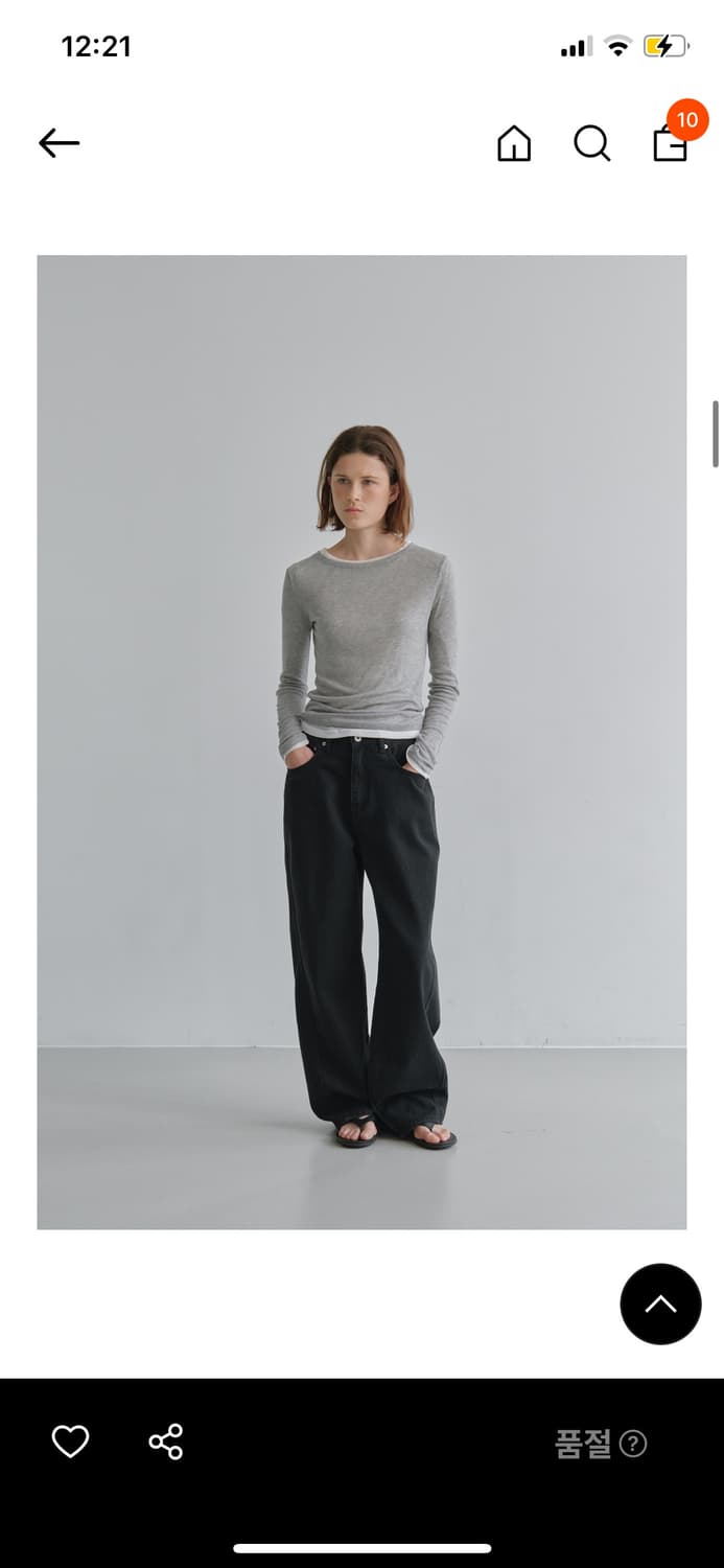 코어드 커브드진 차콜블랙 L사이즈 상품이미지2