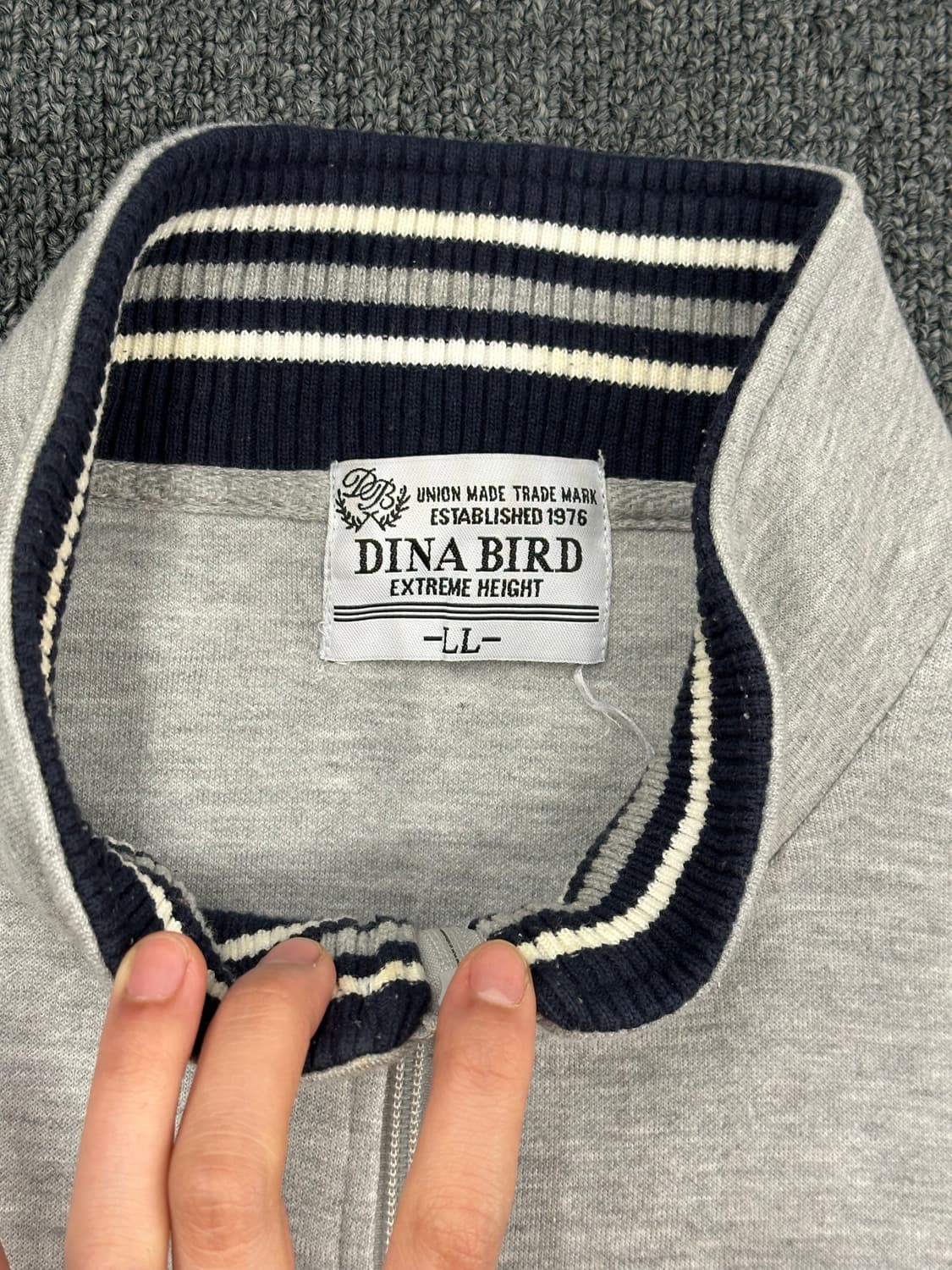 LL)DINA BIRD 빈티지 패치 그레이 트랙탑 져지 상품이미지4