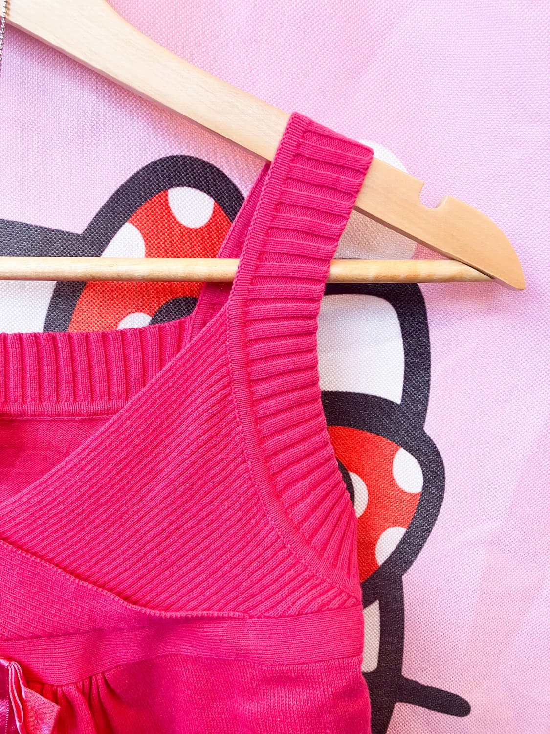 핫핑크 리본 슬리브리스 상품이미지5