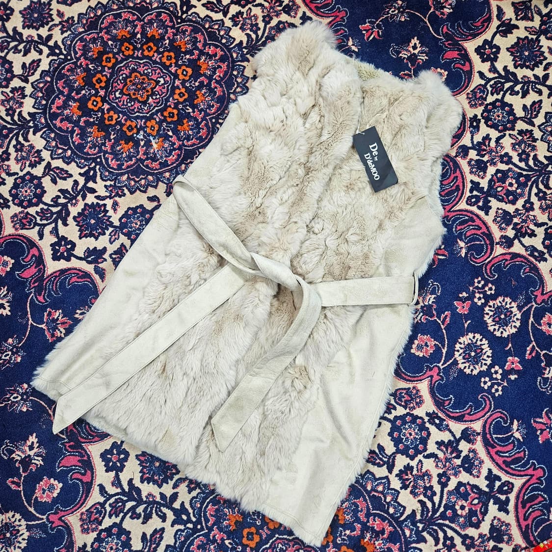 (새상품)De by D'demoo 토끼퍼 벨티드 베스트 자켓 66 상품이미지1