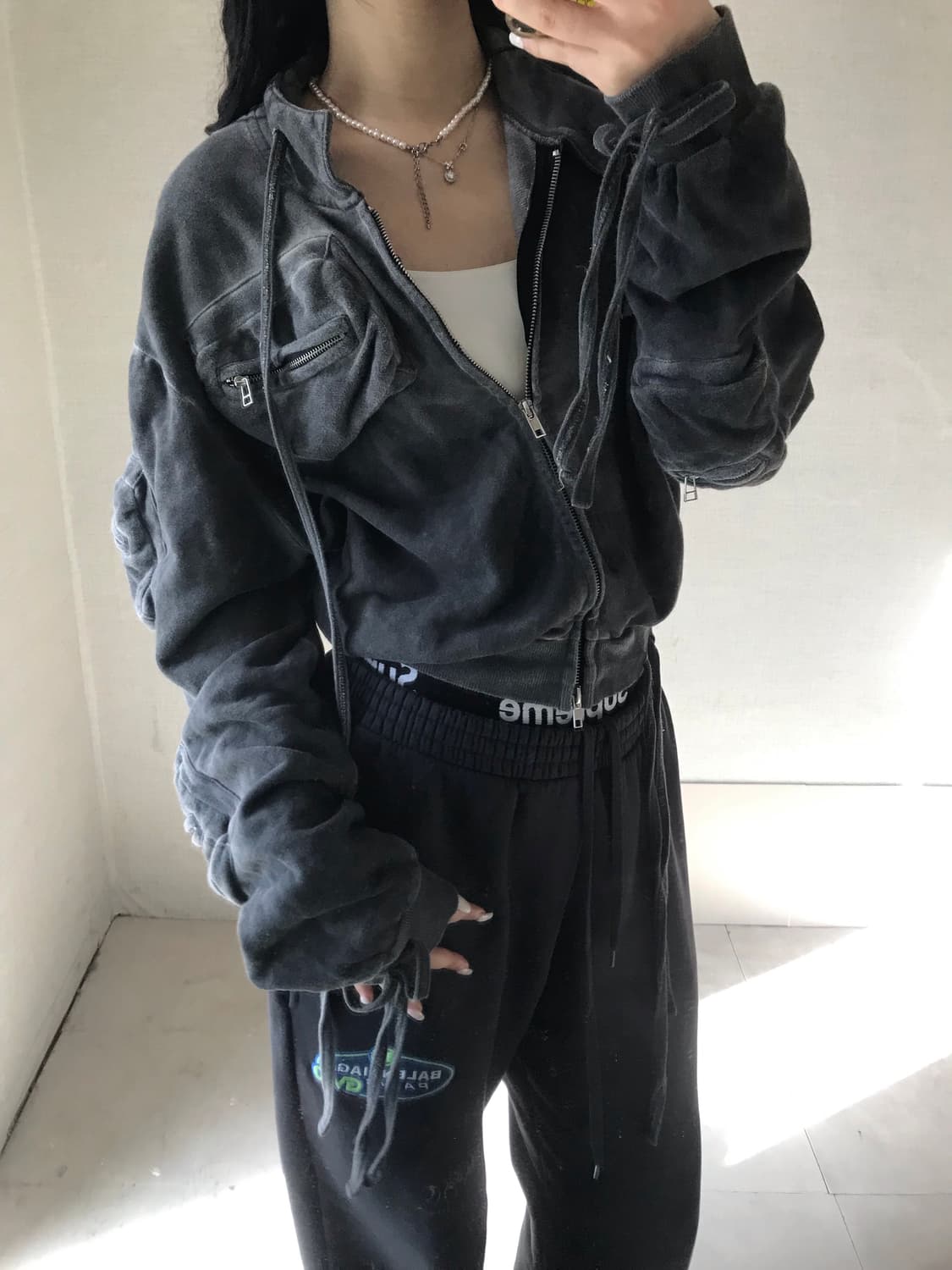 빈티지 드레이프 멀티포켓 집업 상품이미지2