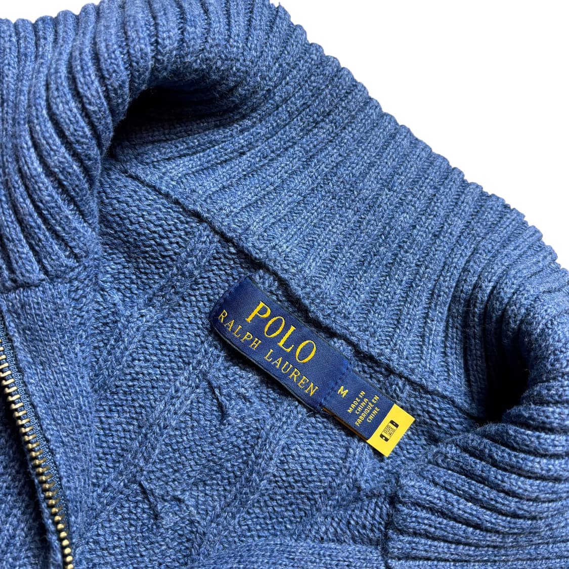 폴로 반집업 꽈배기 니트 상품이미지3