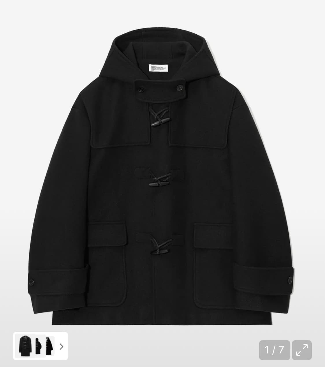 파르티멘토 떡볶이 코트 블랙 상품이미지1