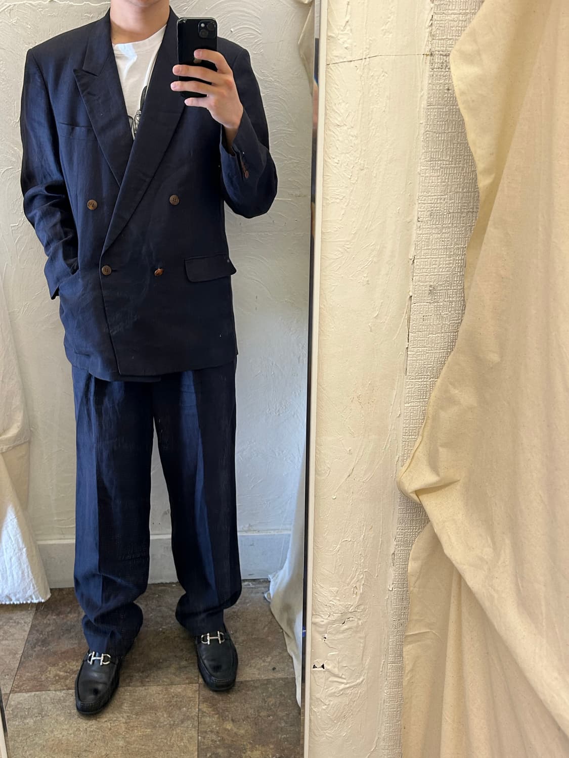 80‘s Christian Dior Monsieur 린넨 셋업 상품이미지2