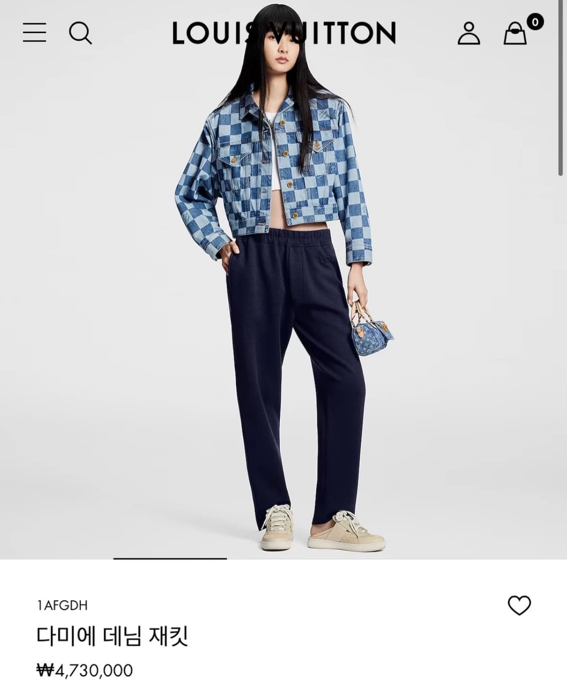 루이비통 다미에 데님자켓 36 상품이미지2