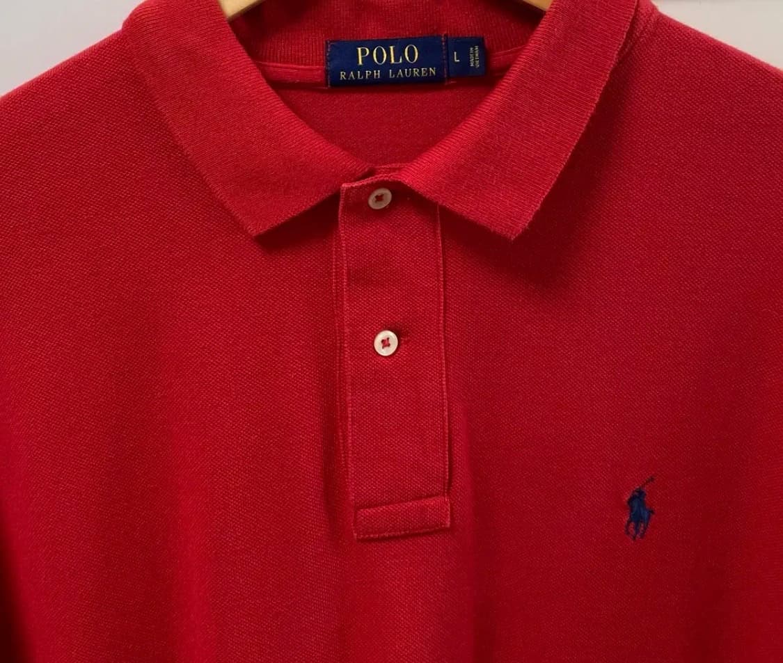 폴로 랄프로렌 레드 피케 반팔티 L 상품이미지4