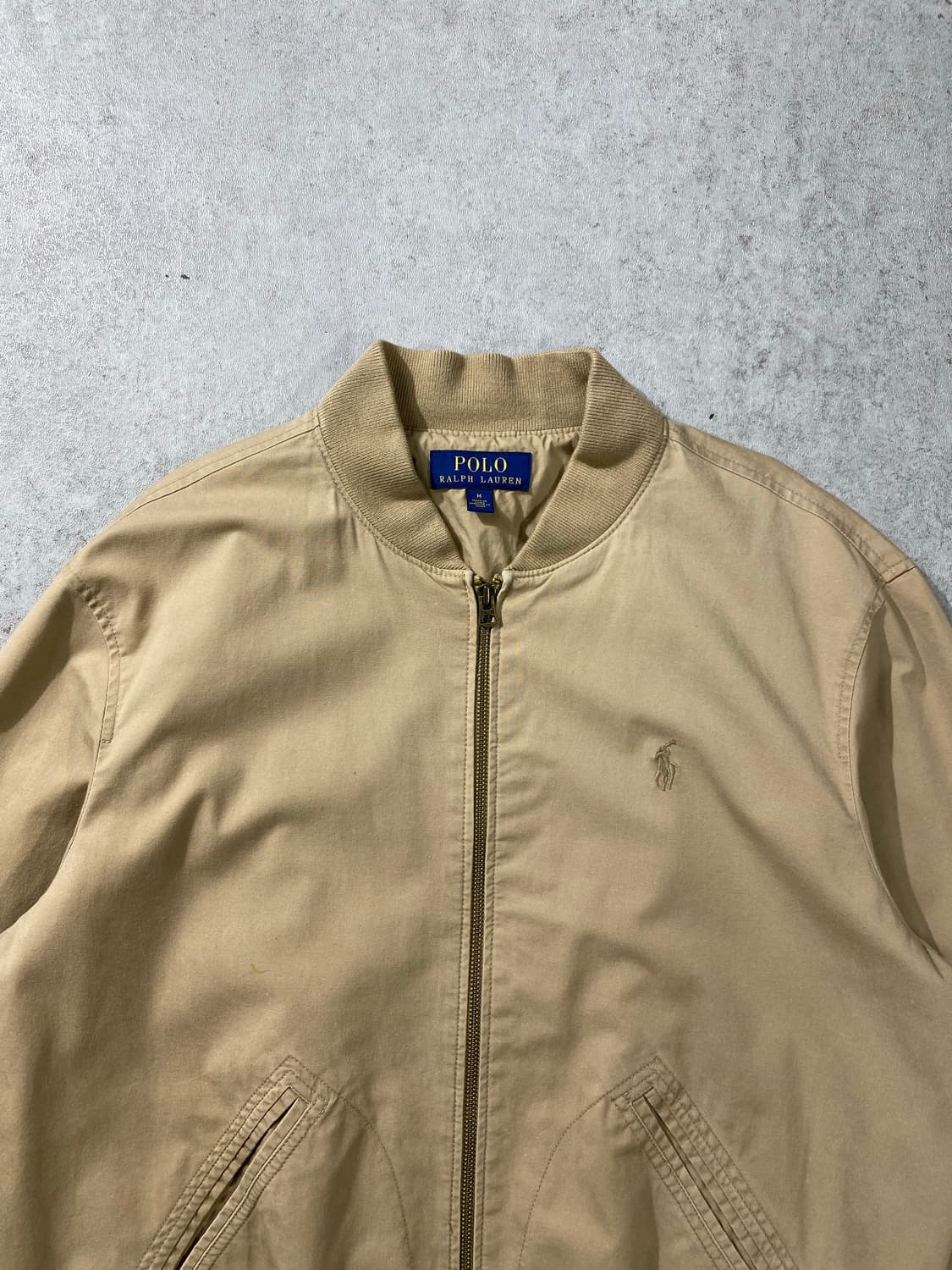 [M] Polo Ralph Lauren 폴로 미니멀 베이지 코튼 블루종 상품이미지2