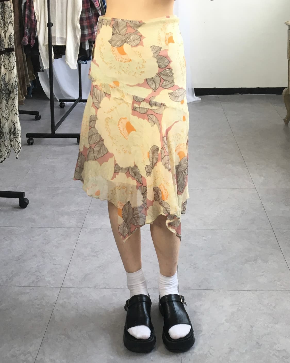 Pattern unbalanced skirt 상품이미지4