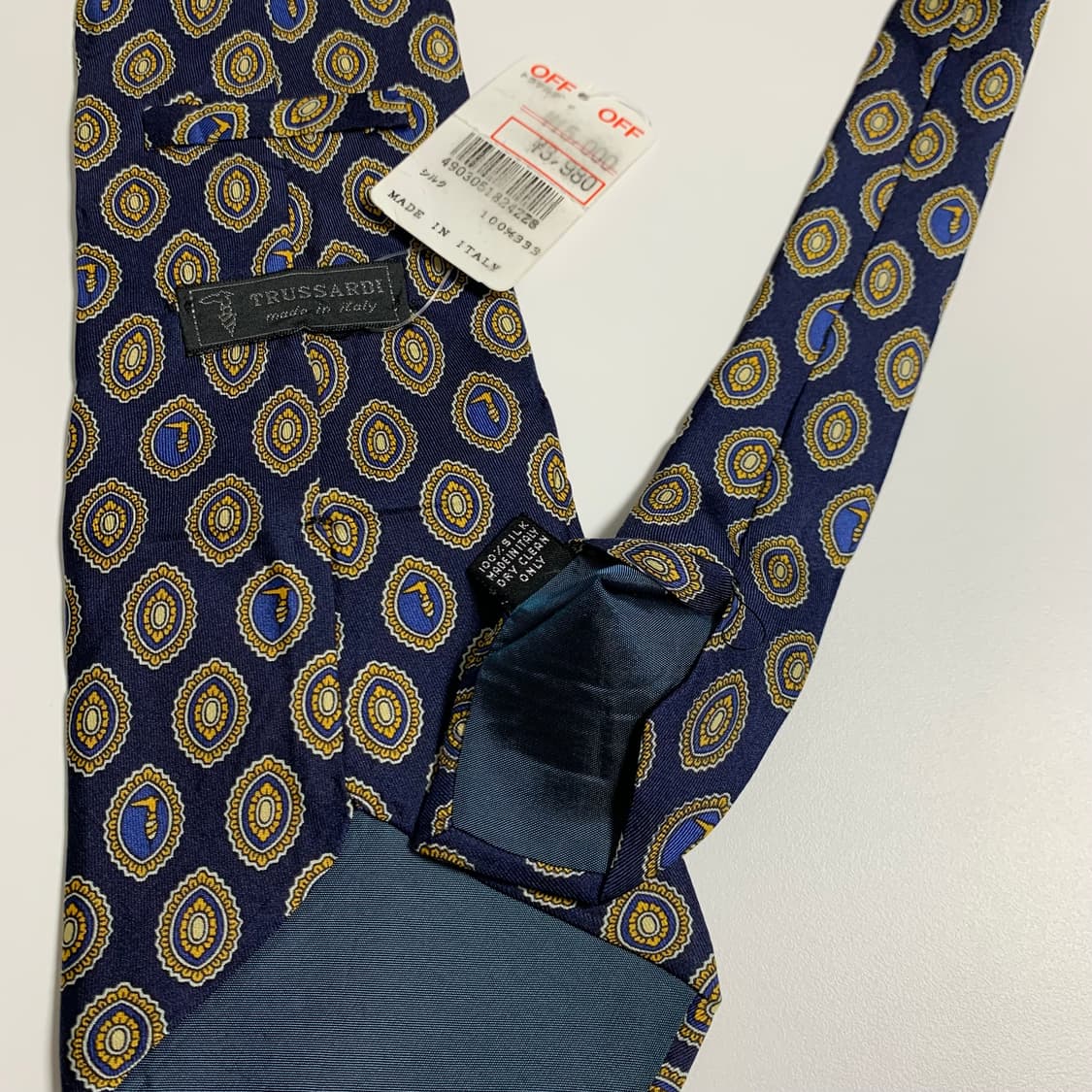 트루사르디 모노그램 명품넥타이 100실크 택 달린 미품 A+등급 상품이미지7