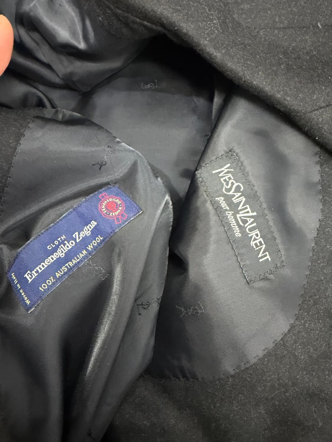 정품) 입생로랑 제냐원단 더블 버튼 자켓 100 상품이미지6