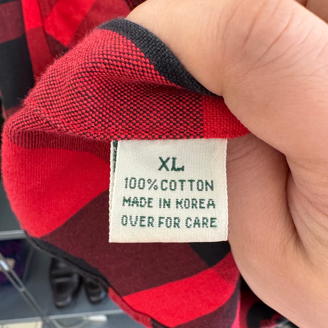 80s 타미힐피거 럼버잭 셔츠 made in KOREA (XL)  상품이미지5