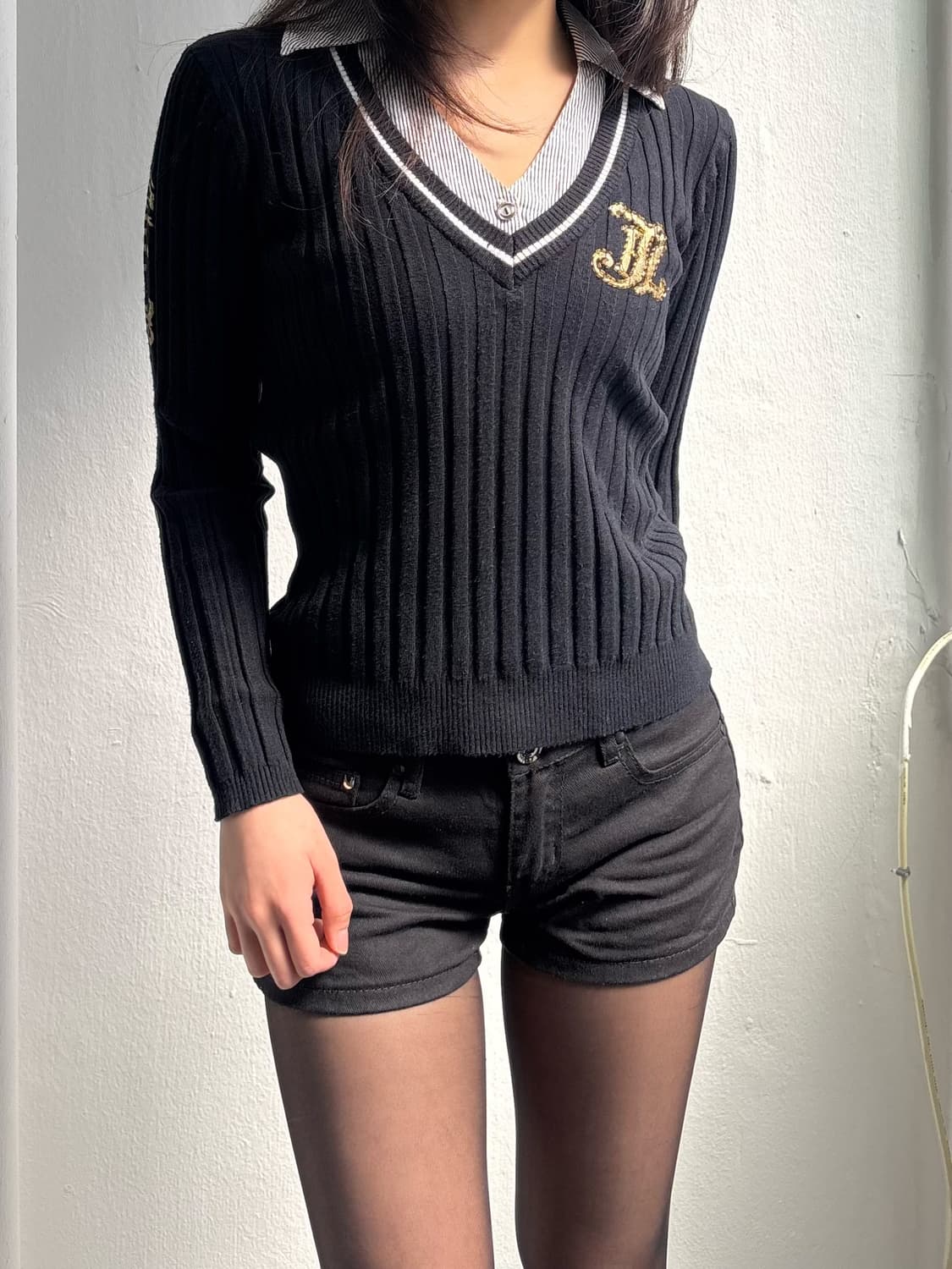 Vintage Collar Layered Knit  상품이미지4