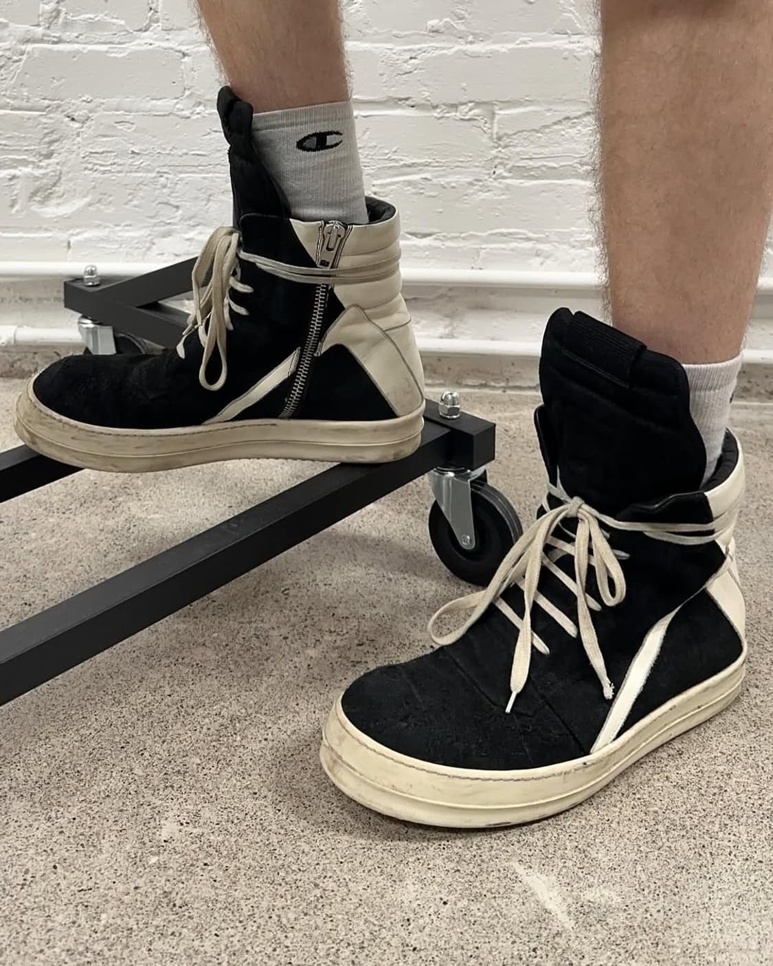 릭오웬스 14FW 지오바스켓 모노크롬 스웨이드 상품이미지9