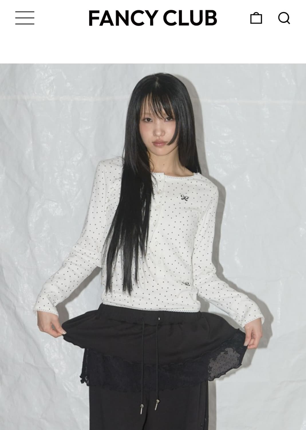 팬시클럽 레이스 스타 베이직 가디건 WHITE 상품이미지1