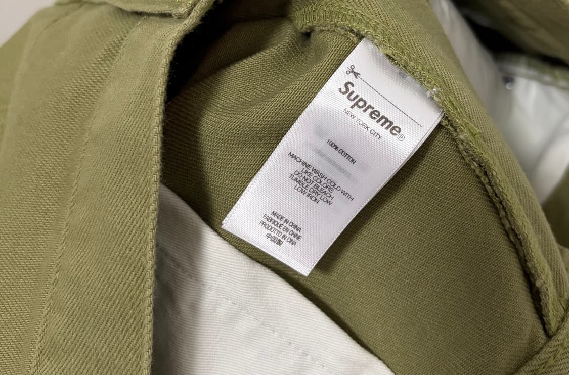 Supreme ' Baggy Denim Short Olive 상품이미지5