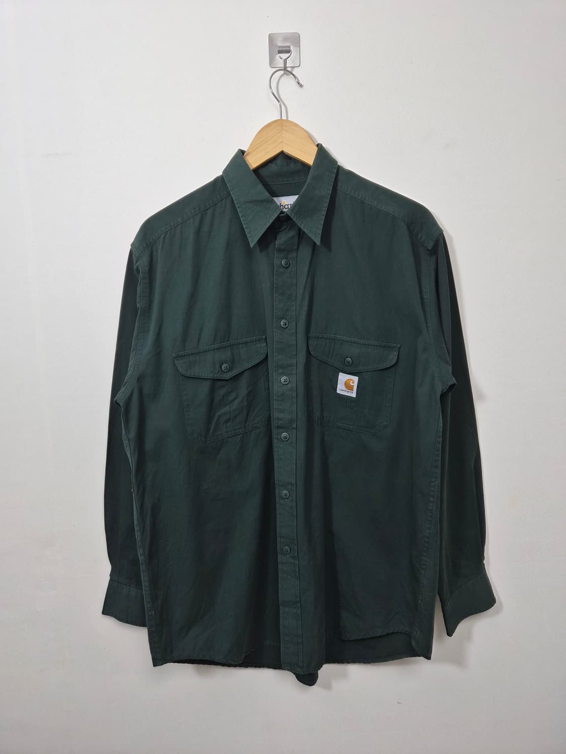 칼하트Carhartt 그린 코튼 셔츠 M - S44 상품이미지1