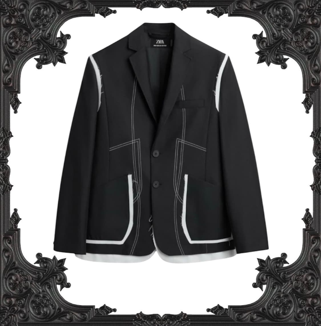 자라 콘트랍스 탑스티칭 자켓 상품이미지1