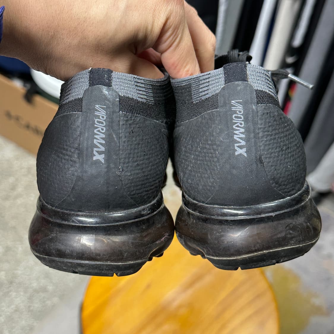 나이키 베이퍼맥스 플라이니트 블랙 다크 그레이 270 상품이미지4