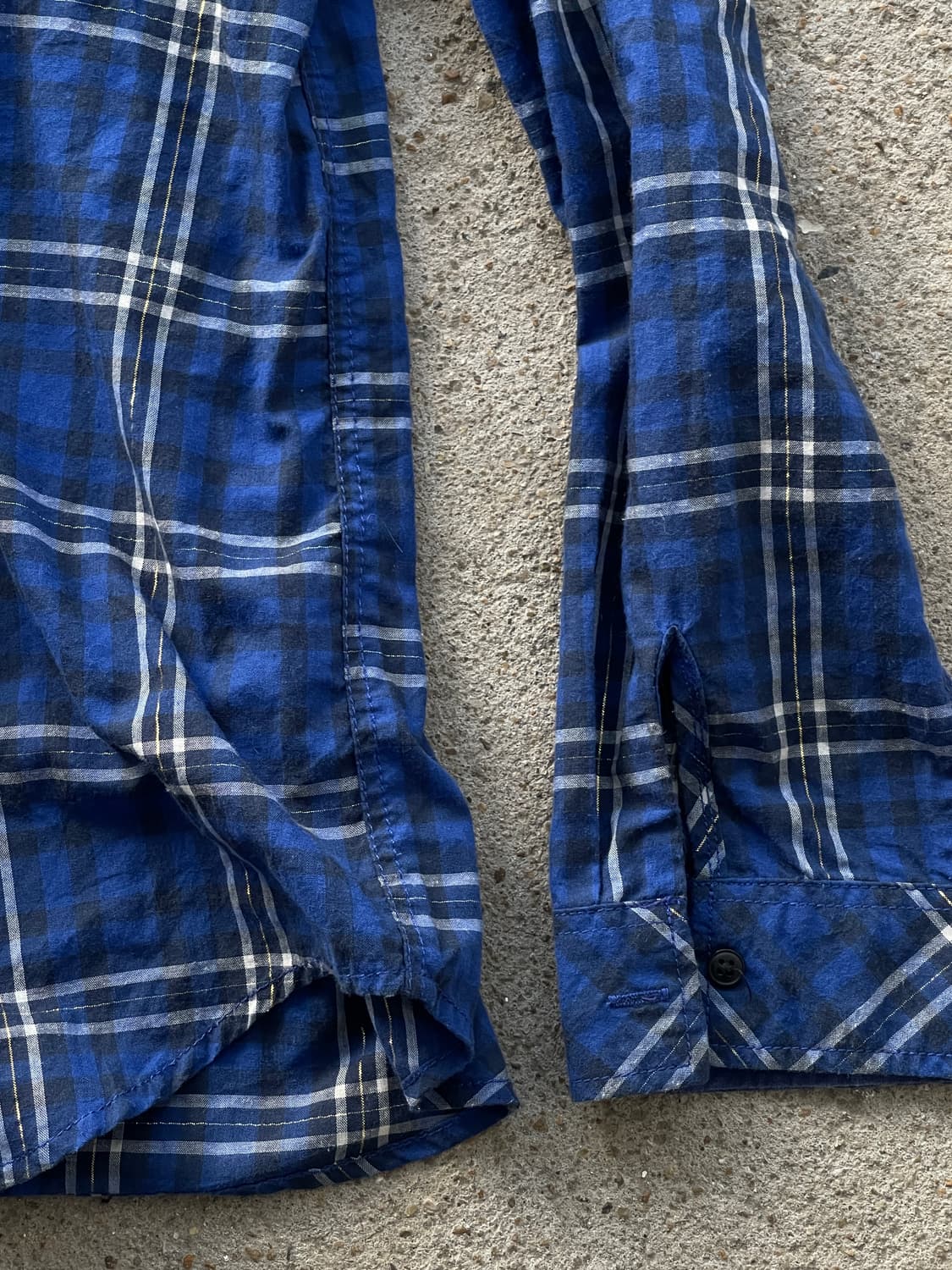 y2k blue check shirts 상품이미지4
