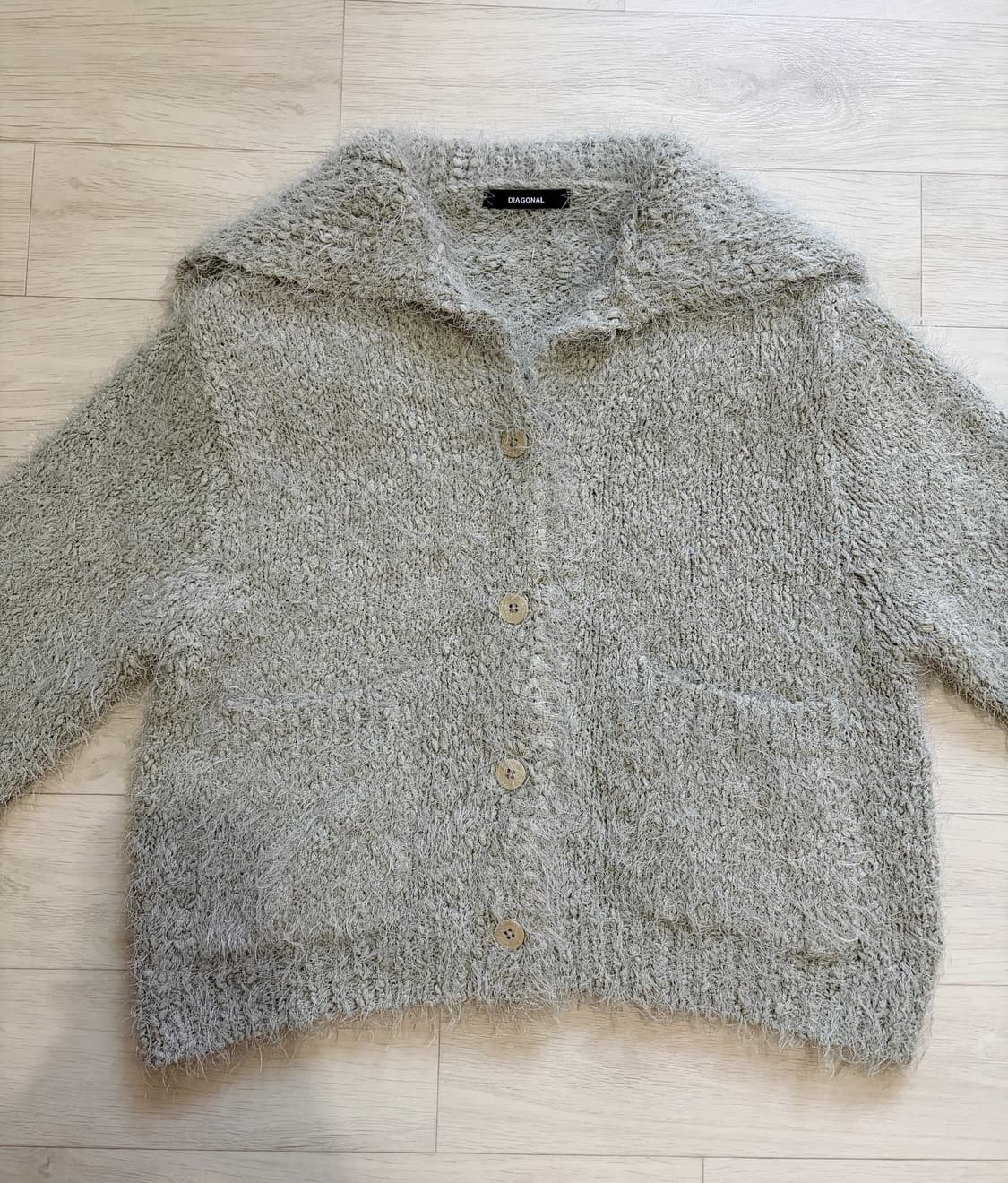 다이애그널 세일러 가디건 민트그레이 (상태 좋음) 상품이미지1