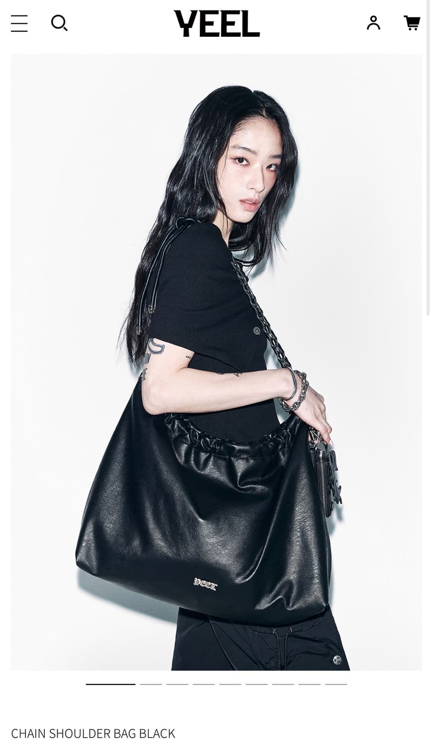 YEEL) CHAIN SHOULDER BAG BK 상품이미지1