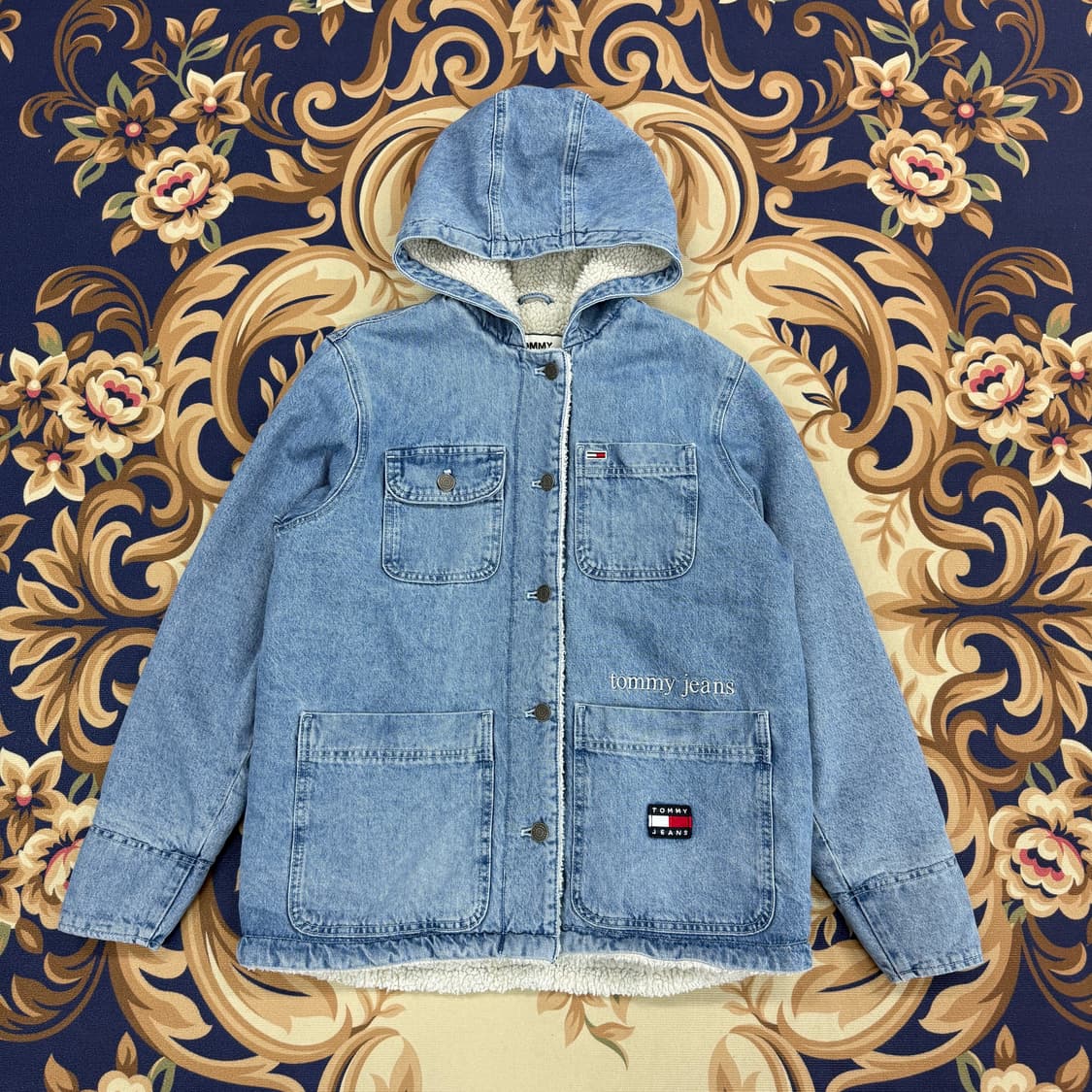 (M)타미힐피거 Tommy hilfiger 데님 쉐르파 후드자켓 상품이미지1