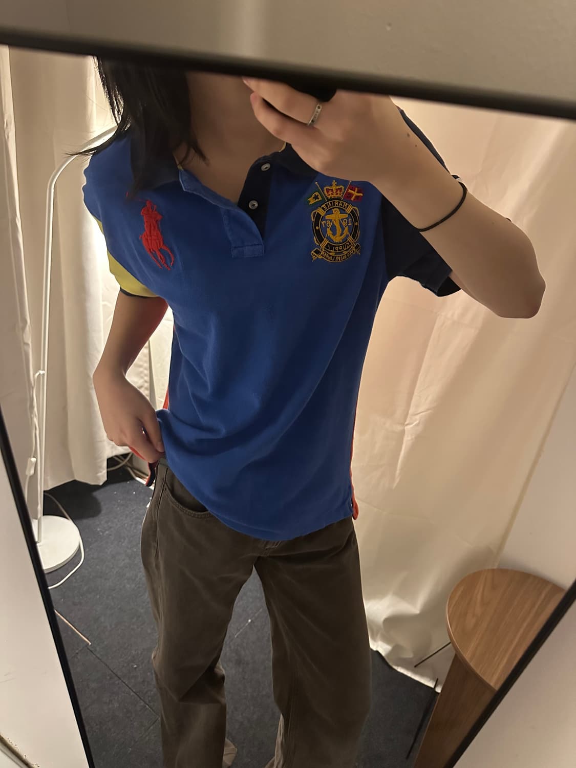 폴로 랄프로렌 빅포니 해군 자수 카라티 상품이미지1