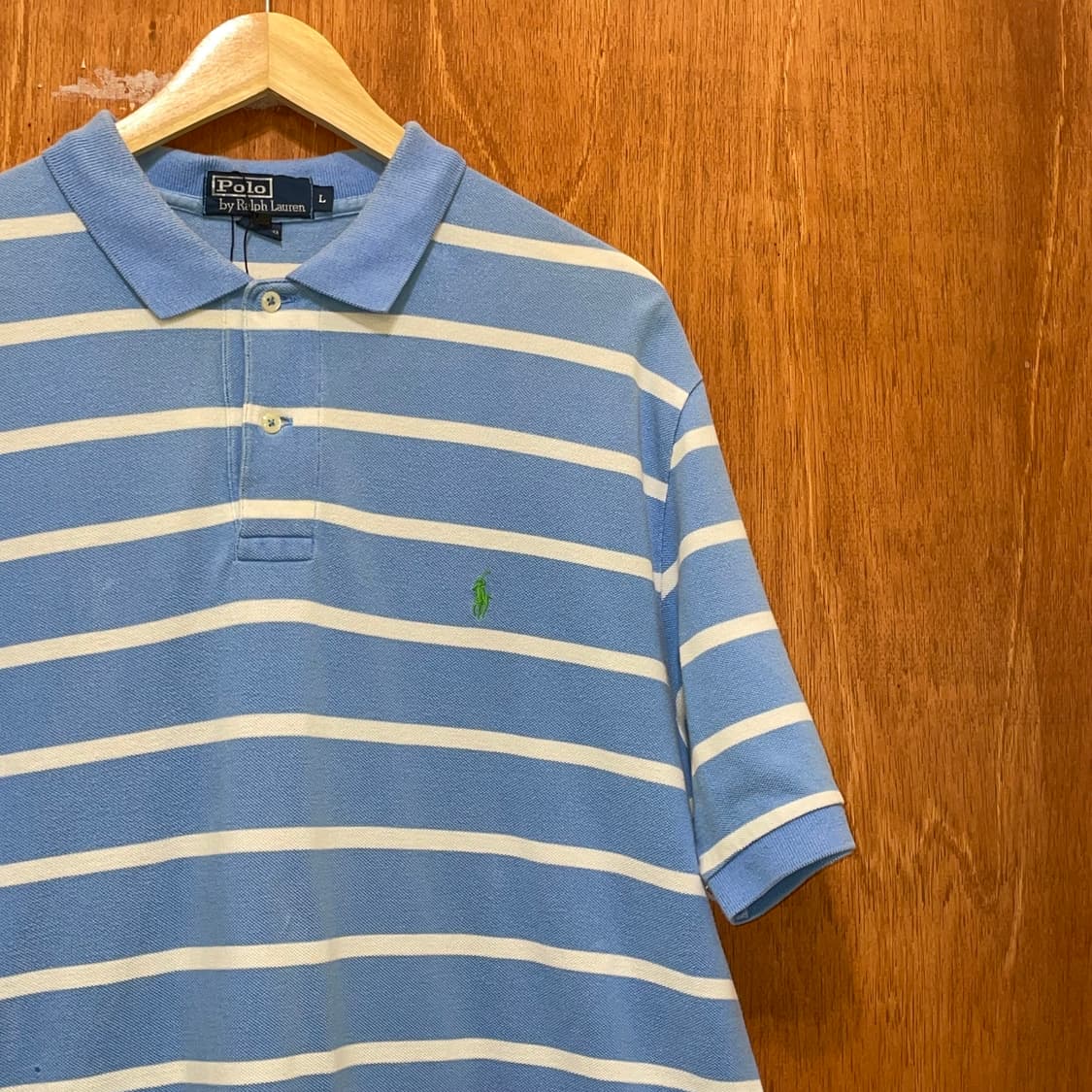 (L) POLO 폴로 랄프로렌 스트라이프 반팔 카라티 상품이미지2
