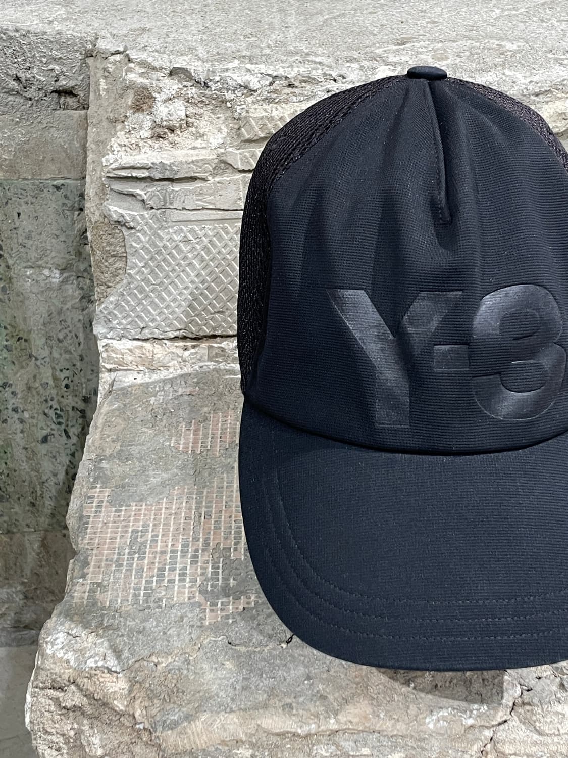 와이쓰리 블랙 로고 메쉬 볼캡 상품이미지3