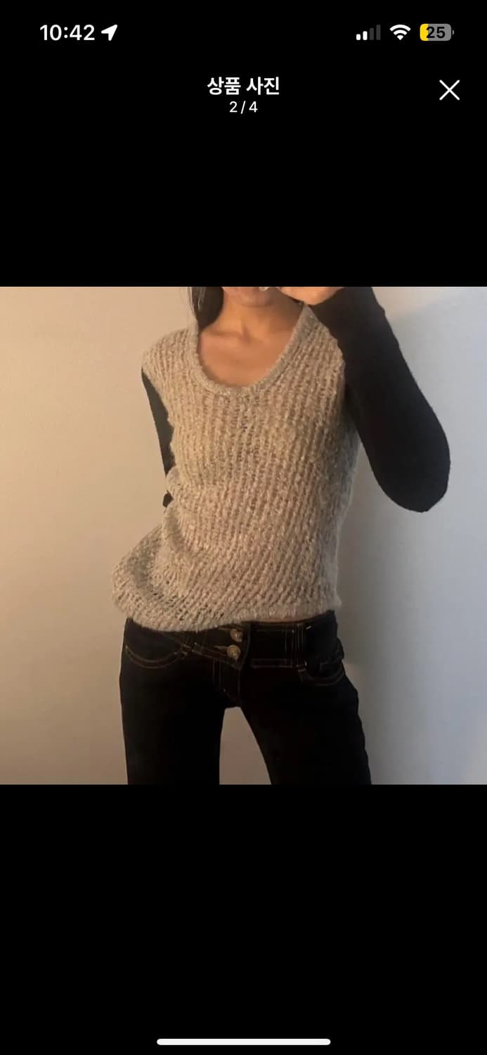 헬무트랭 언발란스 울 모헤어 니트 상품이미지2