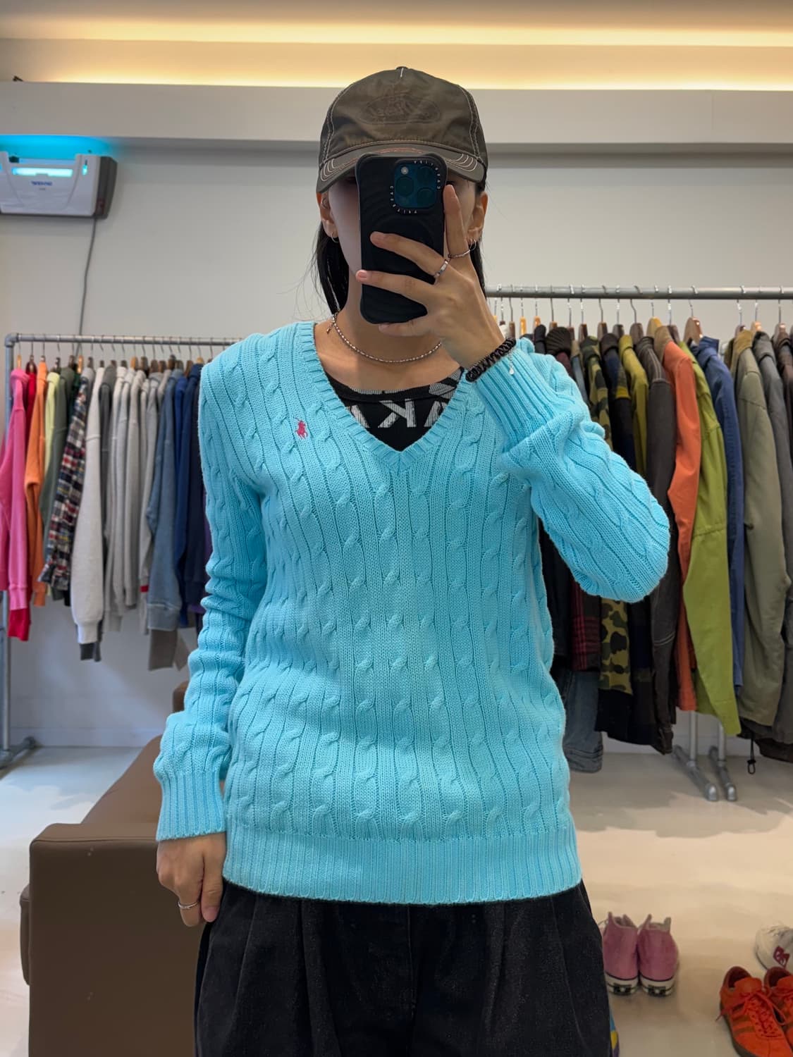 랄프로렌 스포츠 브이넥 케이블 니트 상품이미지5