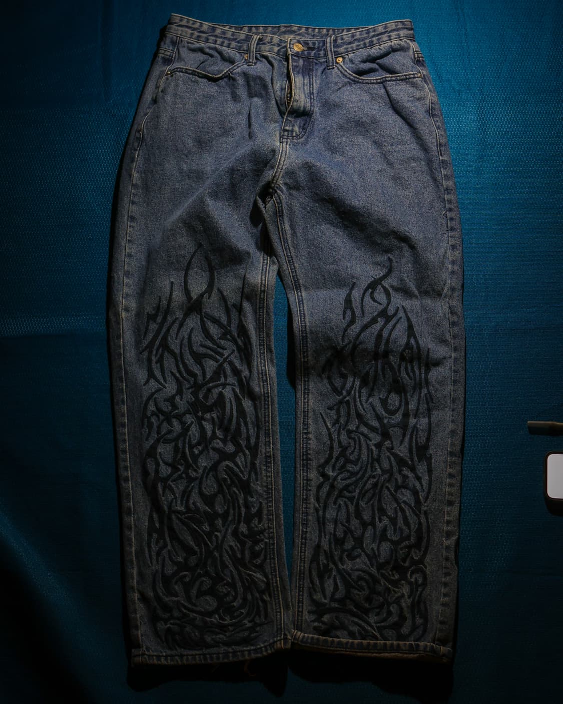 노매뉴얼 트라이벌 자수 데님 팬츠 L 상품이미지1