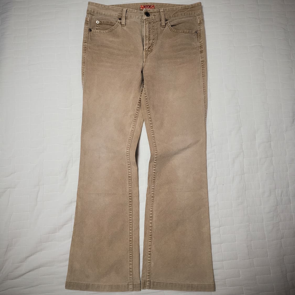 y2k WOW Jeans Beige Flare Denim 상품이미지1