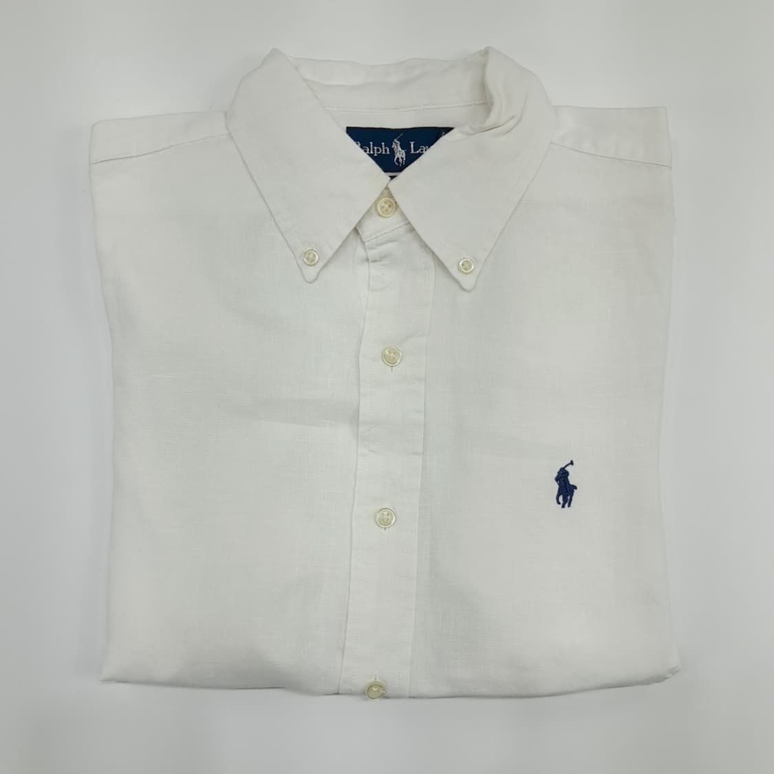Cq687 S 폴로 랄프로렌 화이트 린넨 반팔 셔츠 남방 상품이미지9