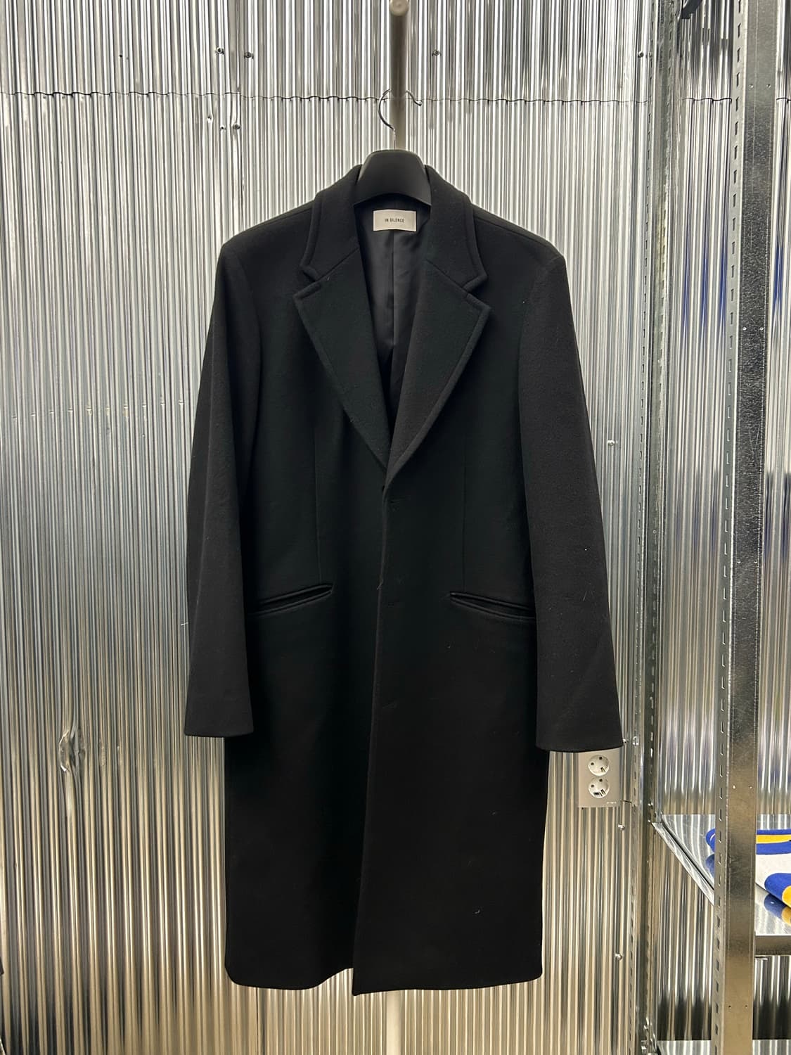 IN SILENCE 블랙 울&캐시미어 블랜드 싱글 롱 코트 상품이미지2