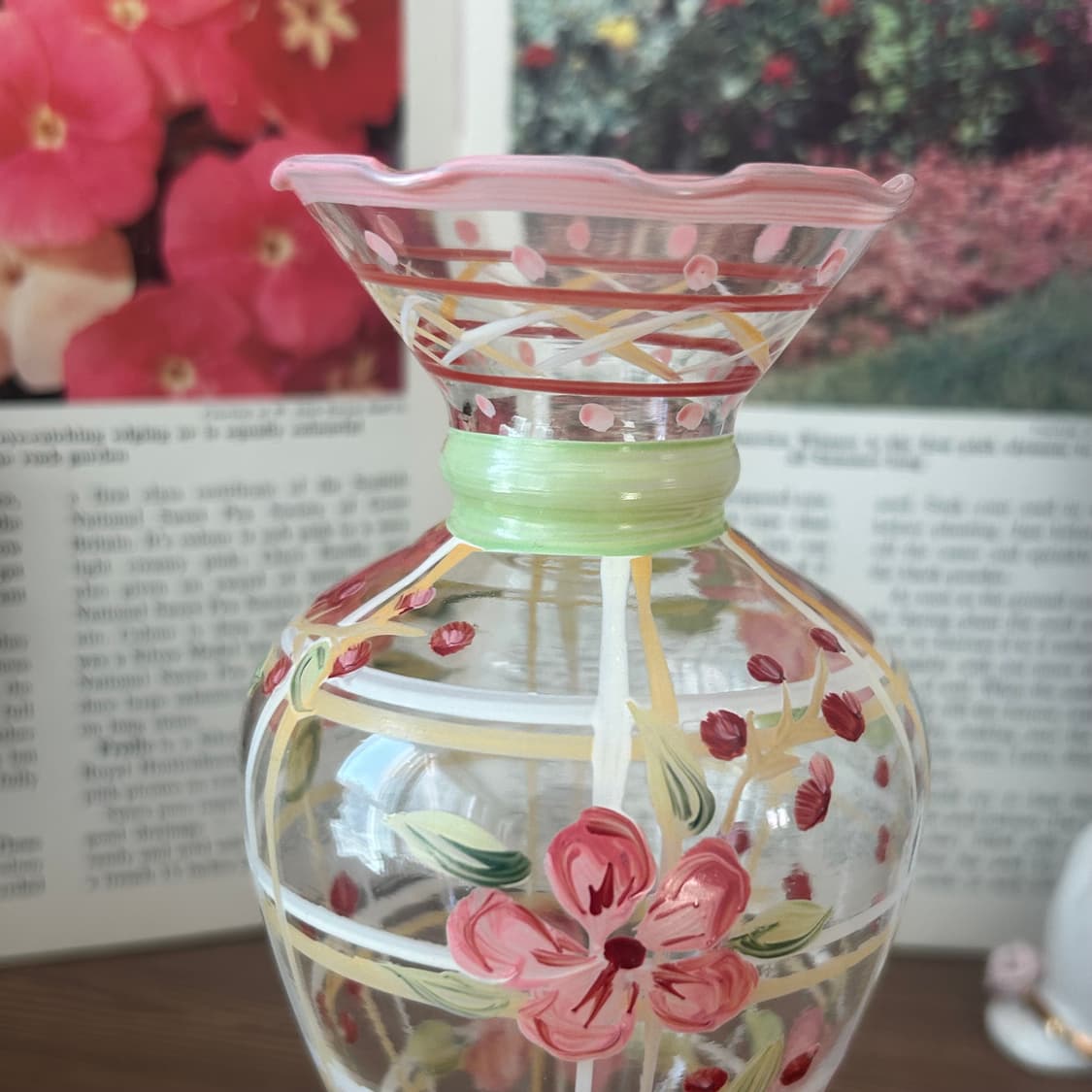 핸드페인티드 미국 빈티지 화병 꽃병  상품이미지3