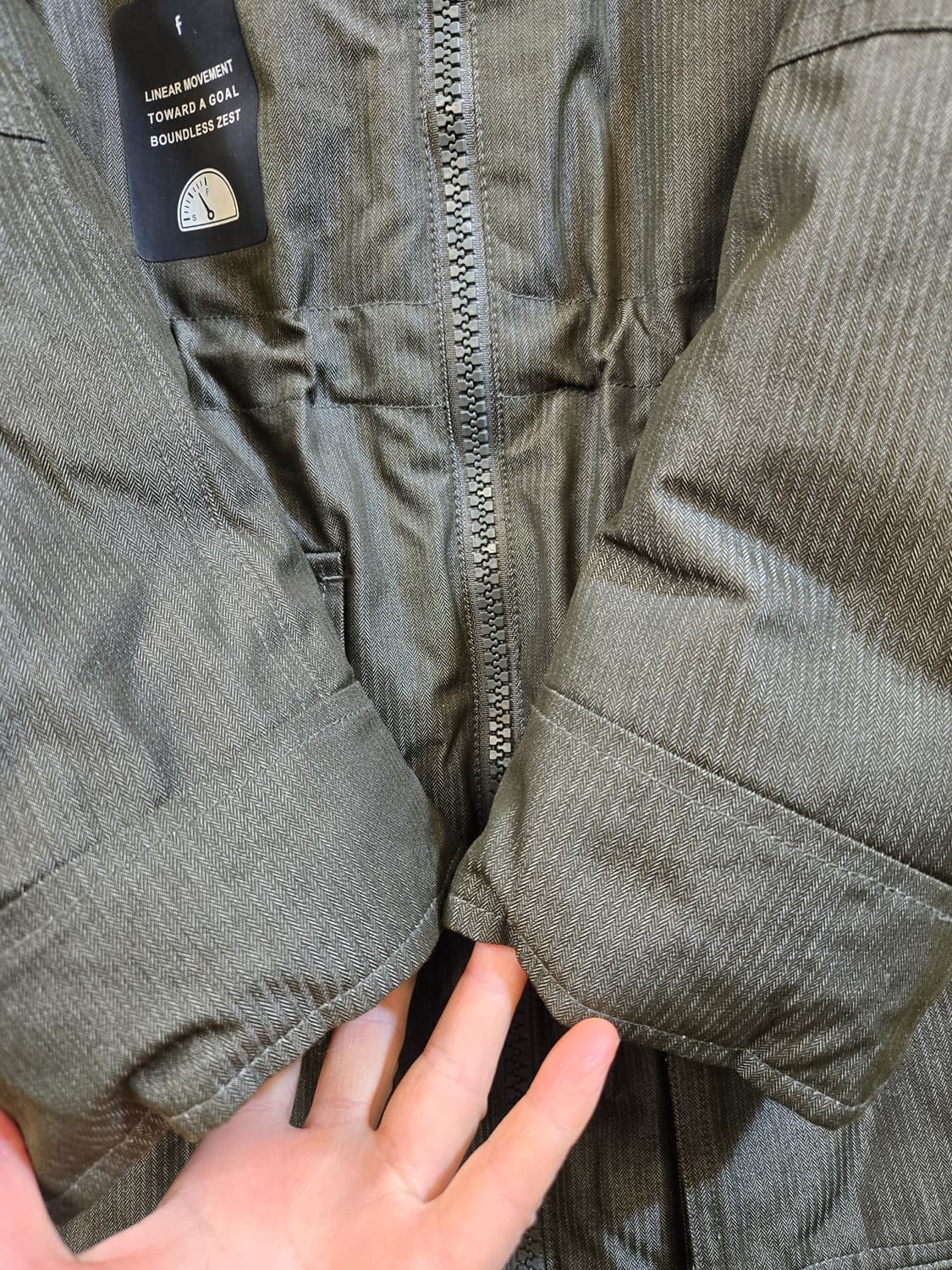 프래크스톤 카키색 퍼 후드 롱 패딩 점퍼 상품이미지5