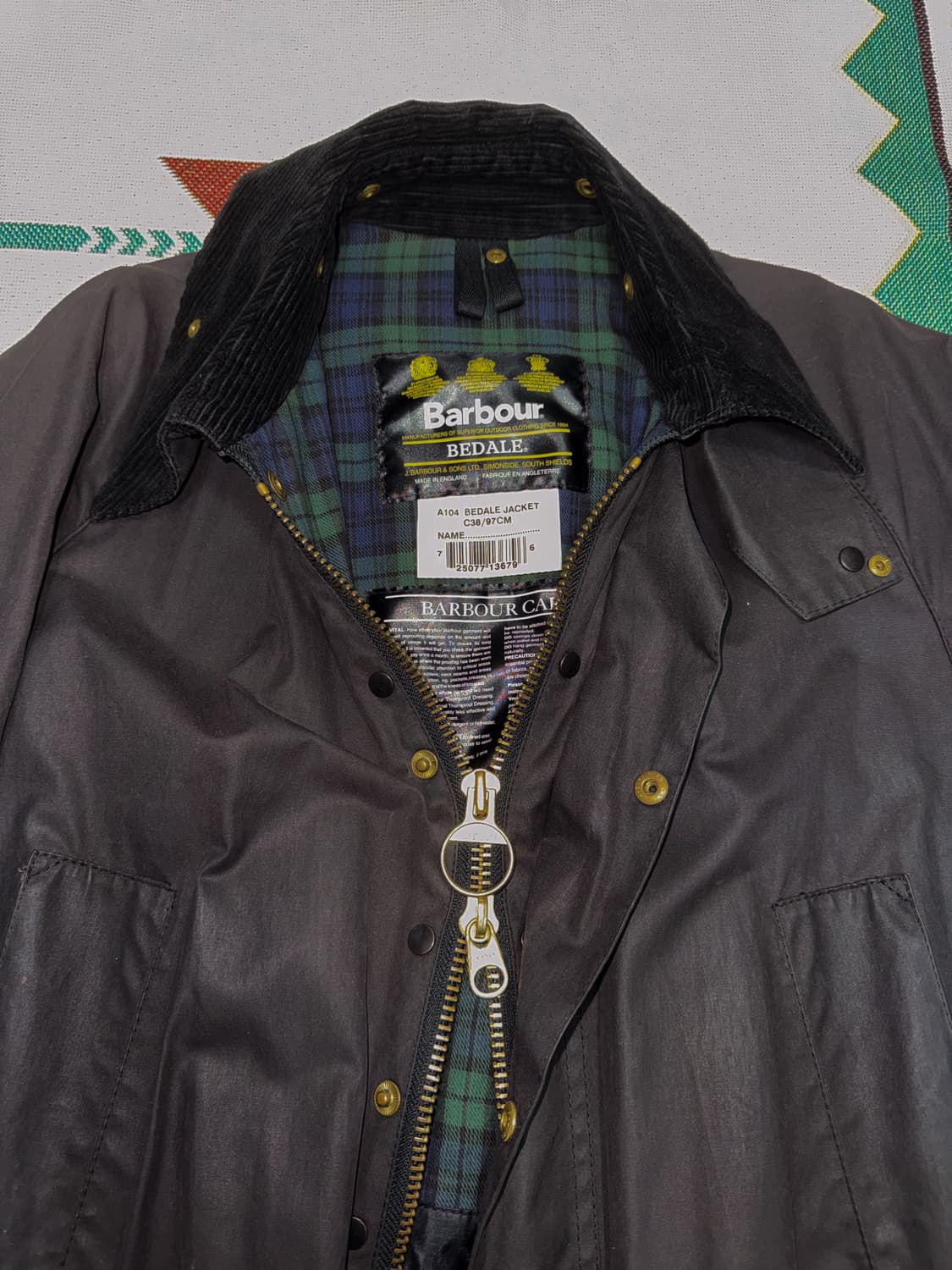 90s 바버 비데일 왁스자켓 38 상품이미지4