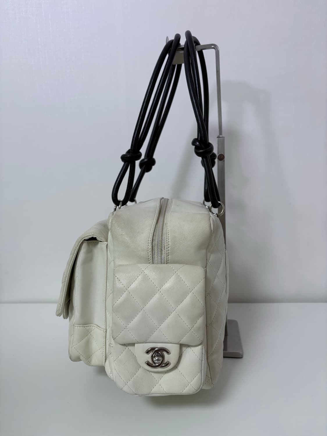 샤넬 깜봉 리포터 아이보리 숄더백 상품이미지3