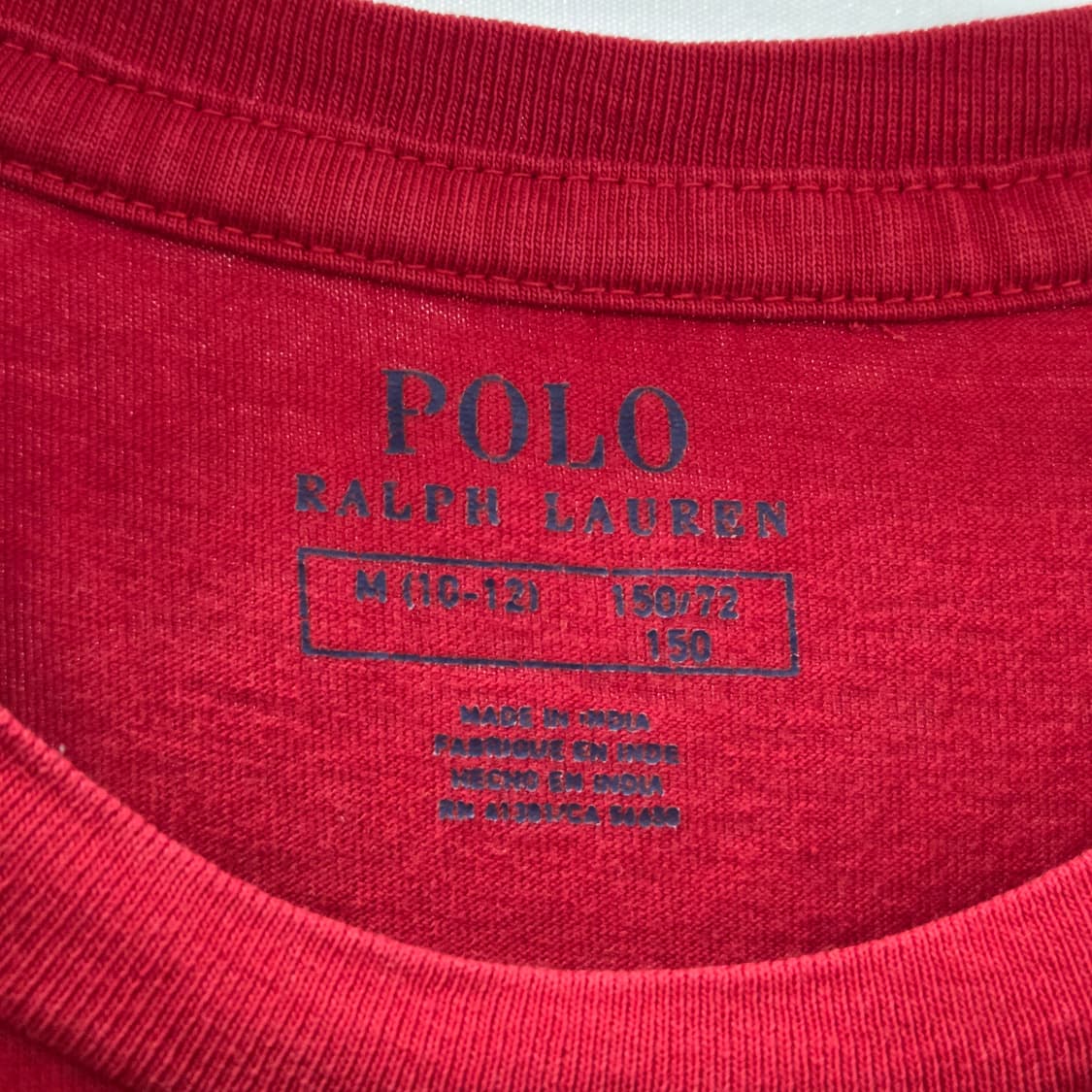 폴로랄프로렌 키즈 자수로고 반팔티 레드 M/10/12 상품이미지3