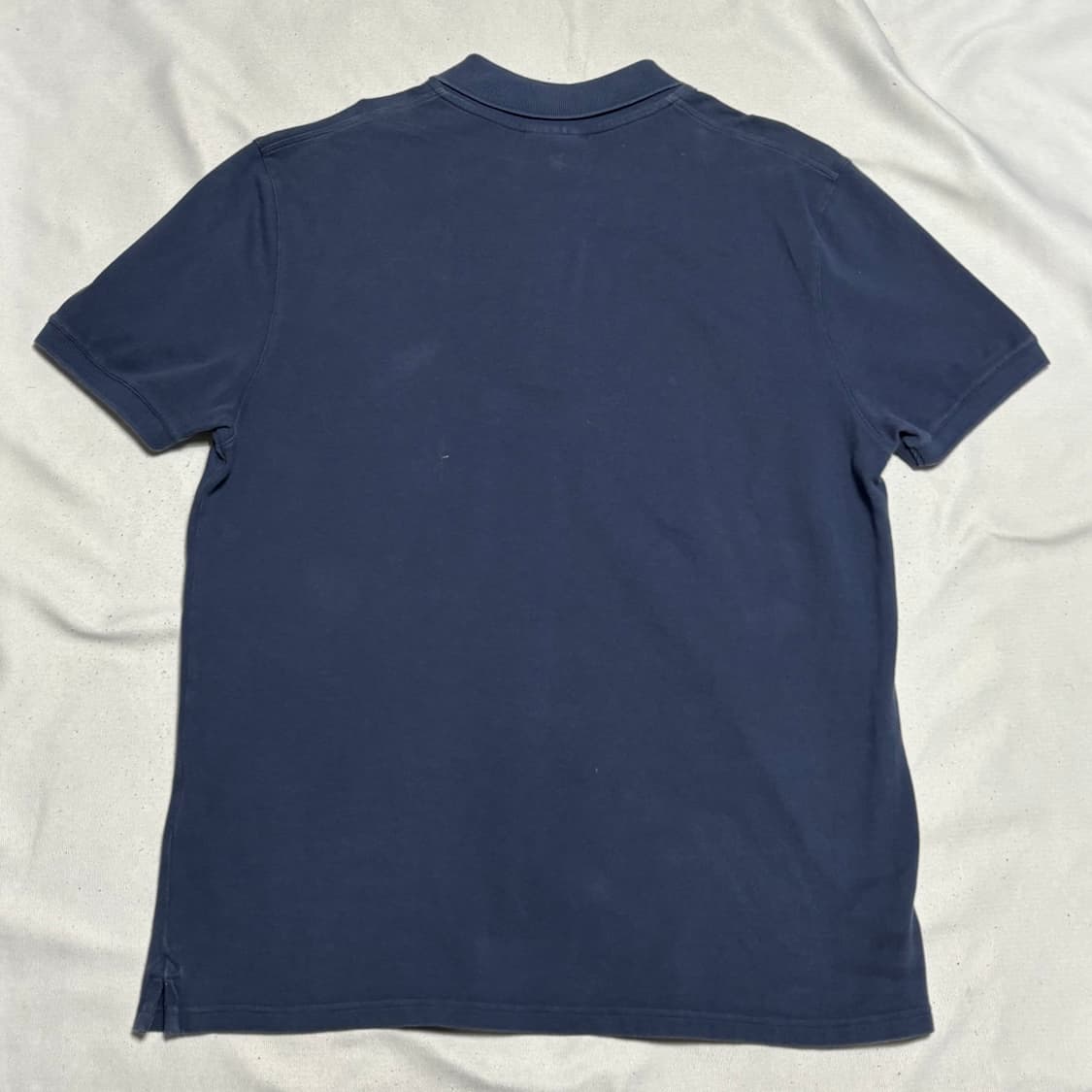 XL 메종키츠네 네이비 카라 반팔 티셔츠 상품이미지3