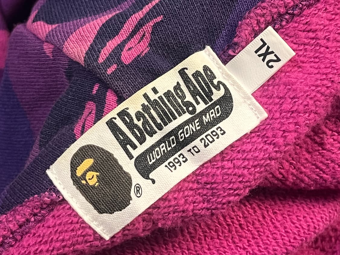 베이프 퍼플 카모 샤크 후드집업 상품이미지3