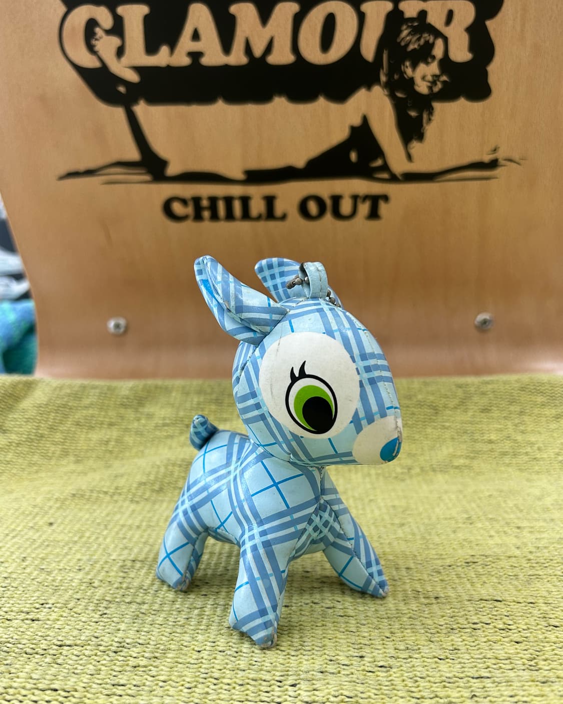 푸치 바비에 - 블루 체크 / 일본 빈티지 인형 키체인 키링 상품이미지2