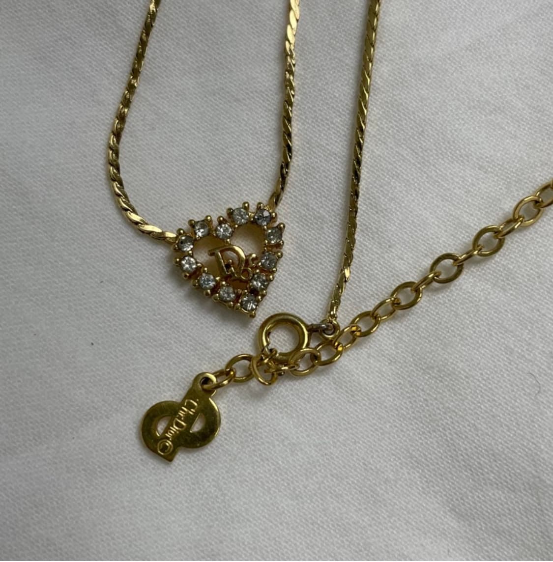 정품] 디올 하트큐빅목걸이 상품이미지3